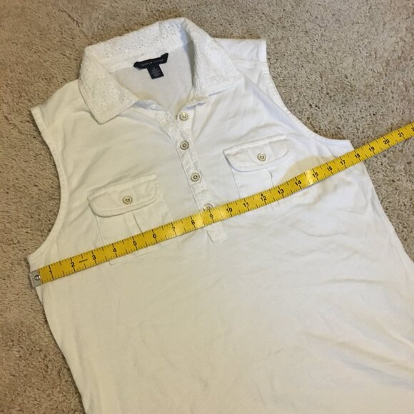 Tommy Hilfiger Preppy Cotton 1/2 Button Up Tank Top - Picture 11 of 14